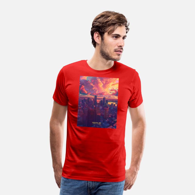 Sunset in Boston Massachusetts USA