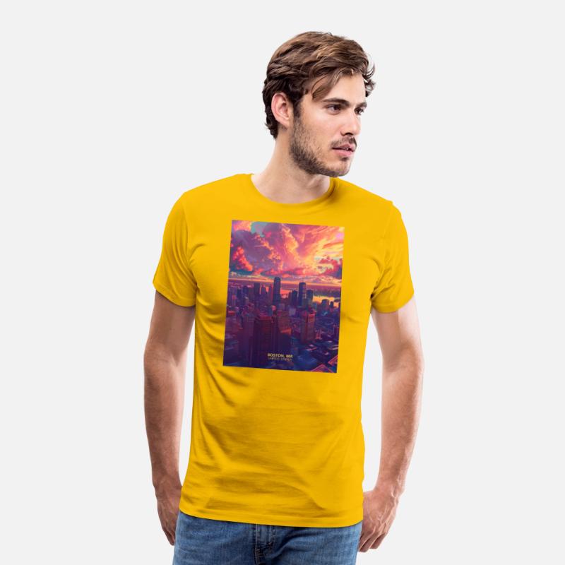 Sunset in Boston Massachusetts USA