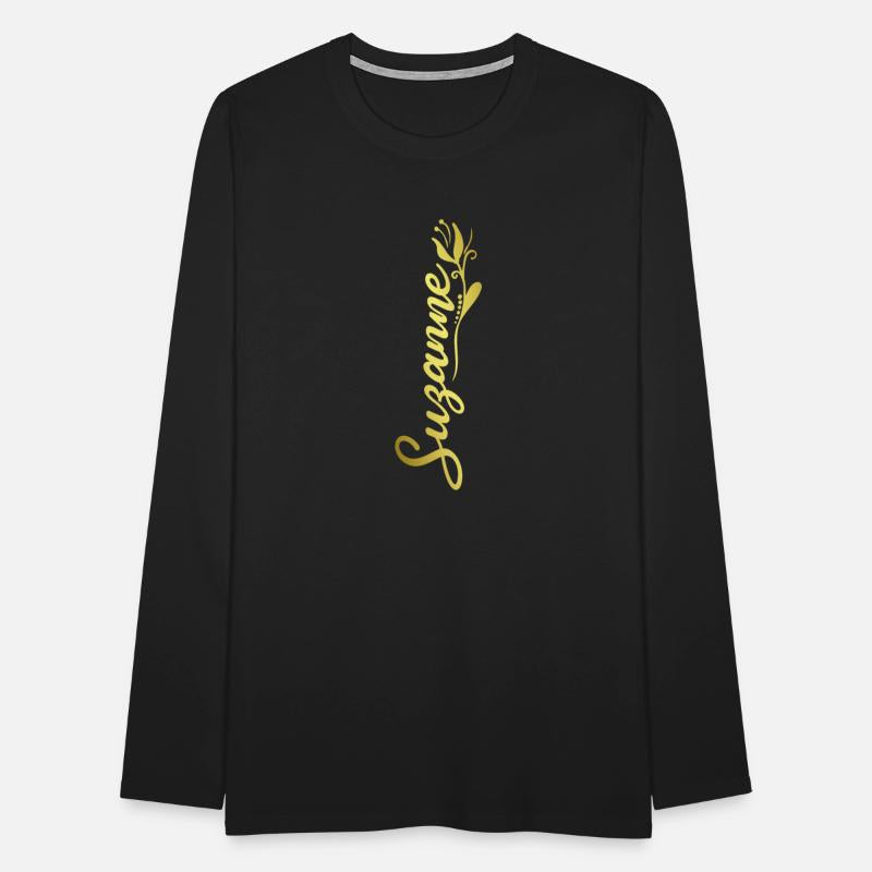 Suzanne Name Faux Gold Tulip Flourish