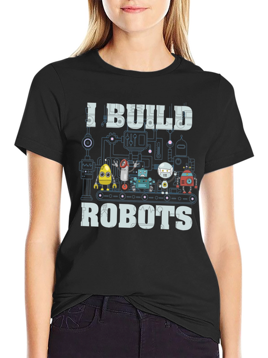 I Build Robots Graphic Tee - Black