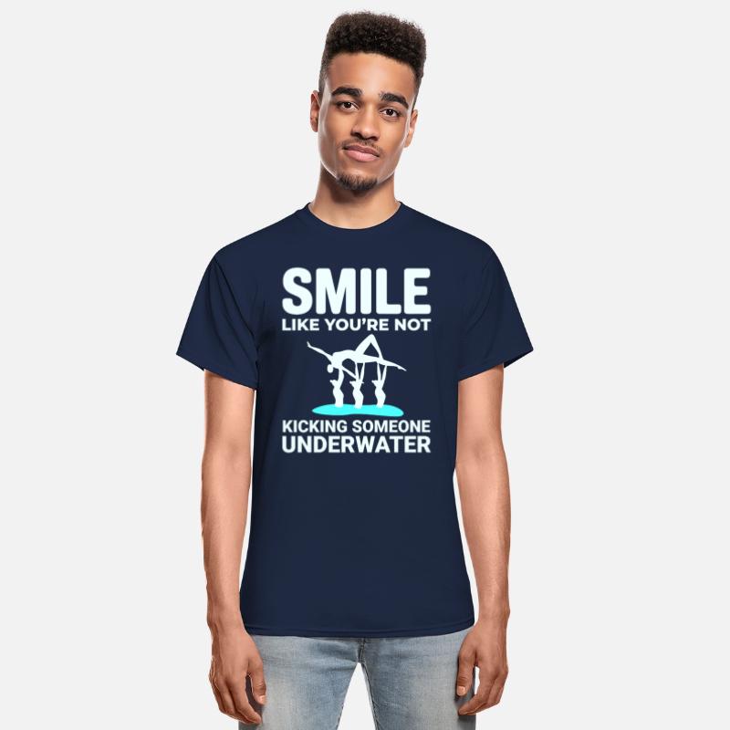 Synchronized Swimming Kicking Underwater Smile