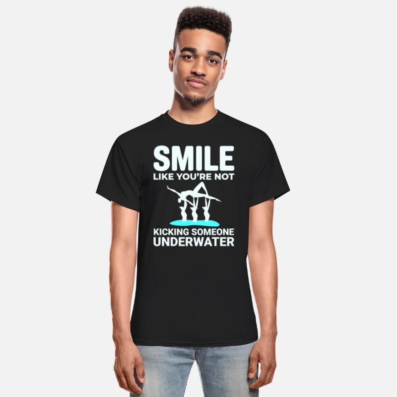 Synchronized Swimming Kicking Underwater Smile