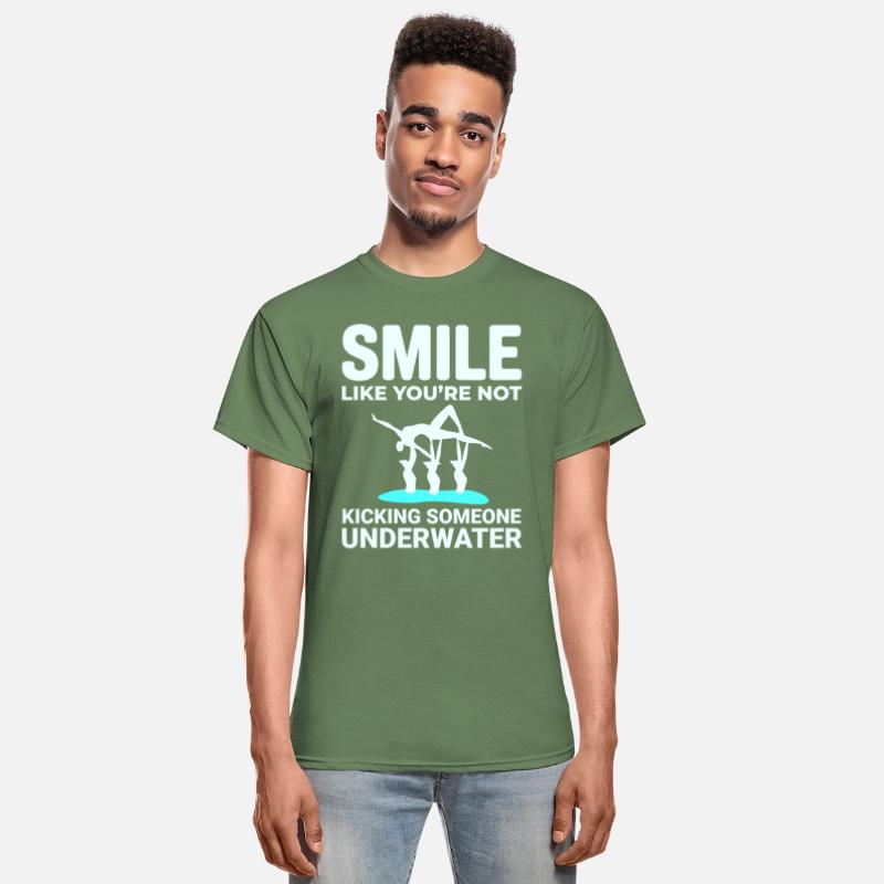 Synchronized Swimming Kicking Underwater Smile