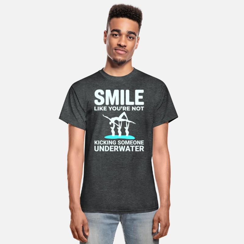 Synchronized Swimming Kicking Underwater Smile