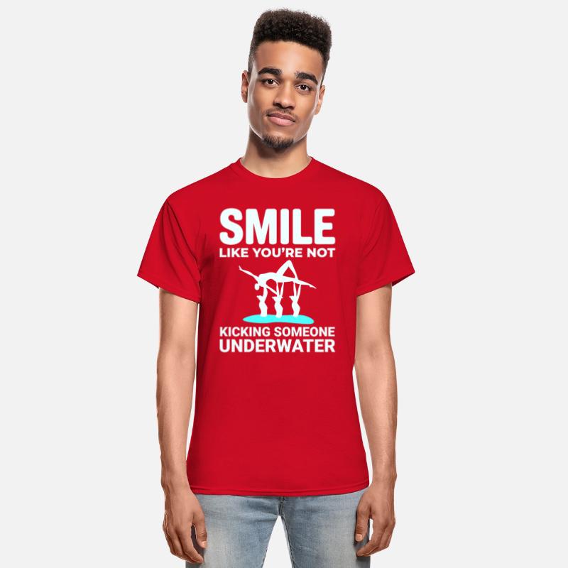 Synchronized Swimming Kicking Underwater Smile