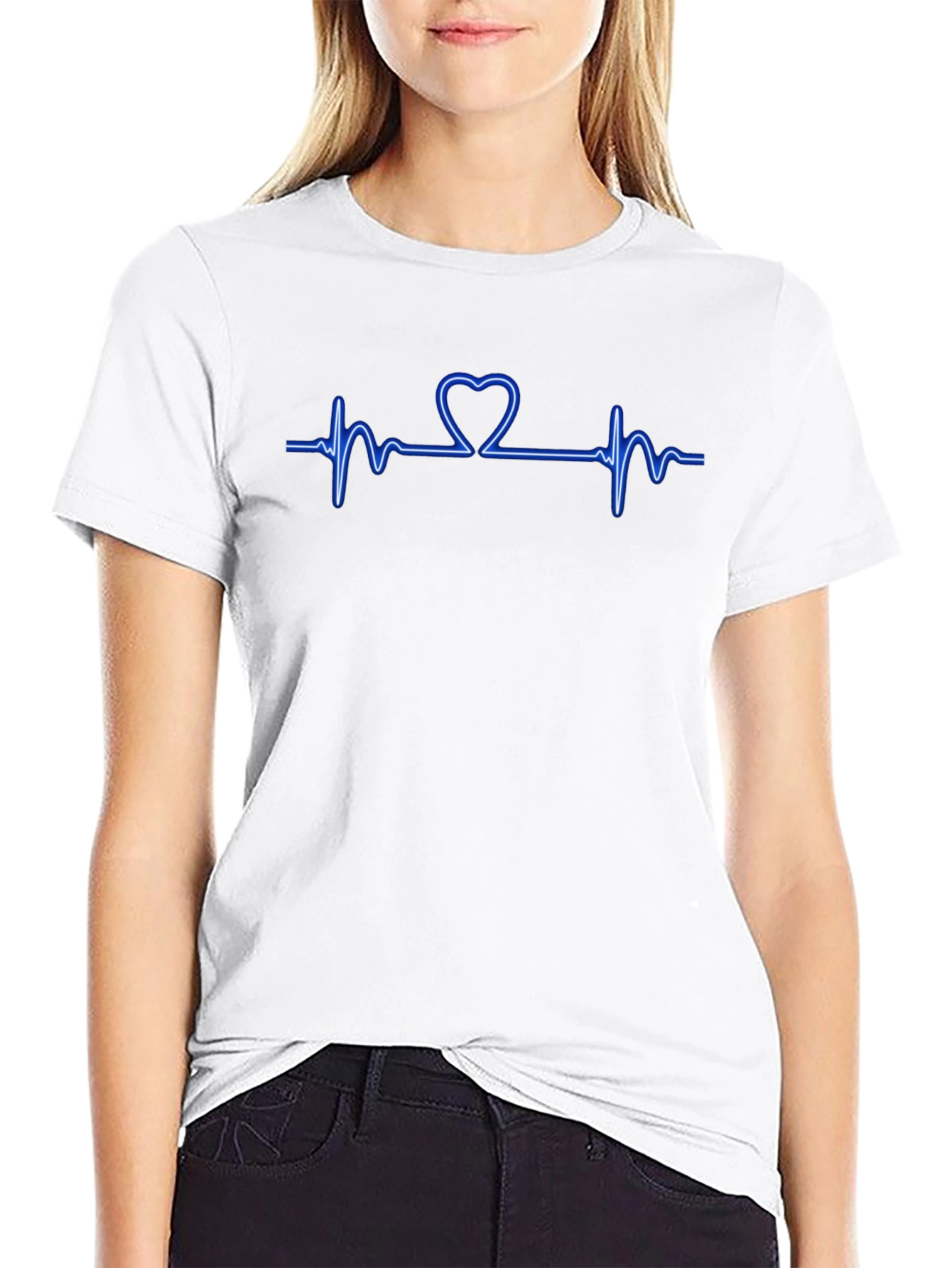 Heartbeat Love T-Shirt - Black