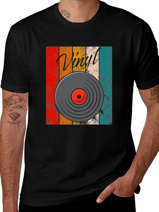Retro Vinyl Record T-Shirt - Music Lover Tee