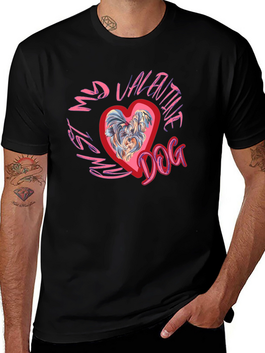 My Valentine Dog T-Shirt - Cute Heart Puppy Tee