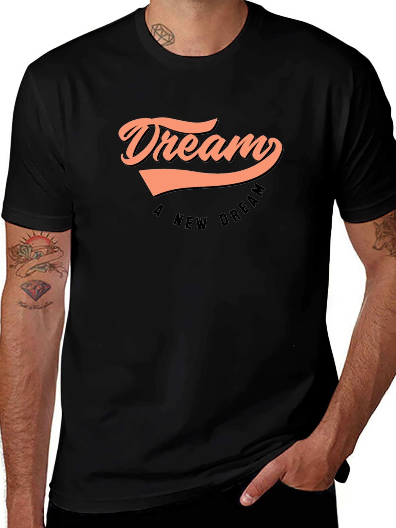 Dream a New Dream Black Graphic T-Shirt