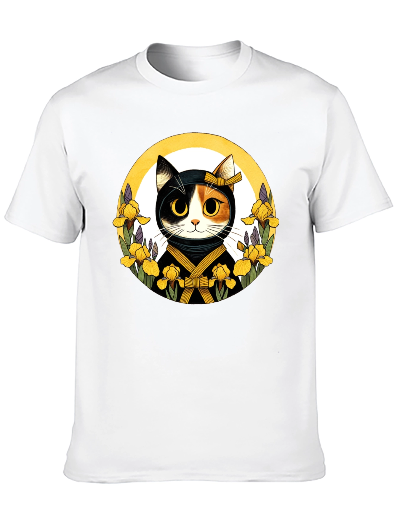 Ninja Cat Graphic Tee - Unisex Black T-Shirt