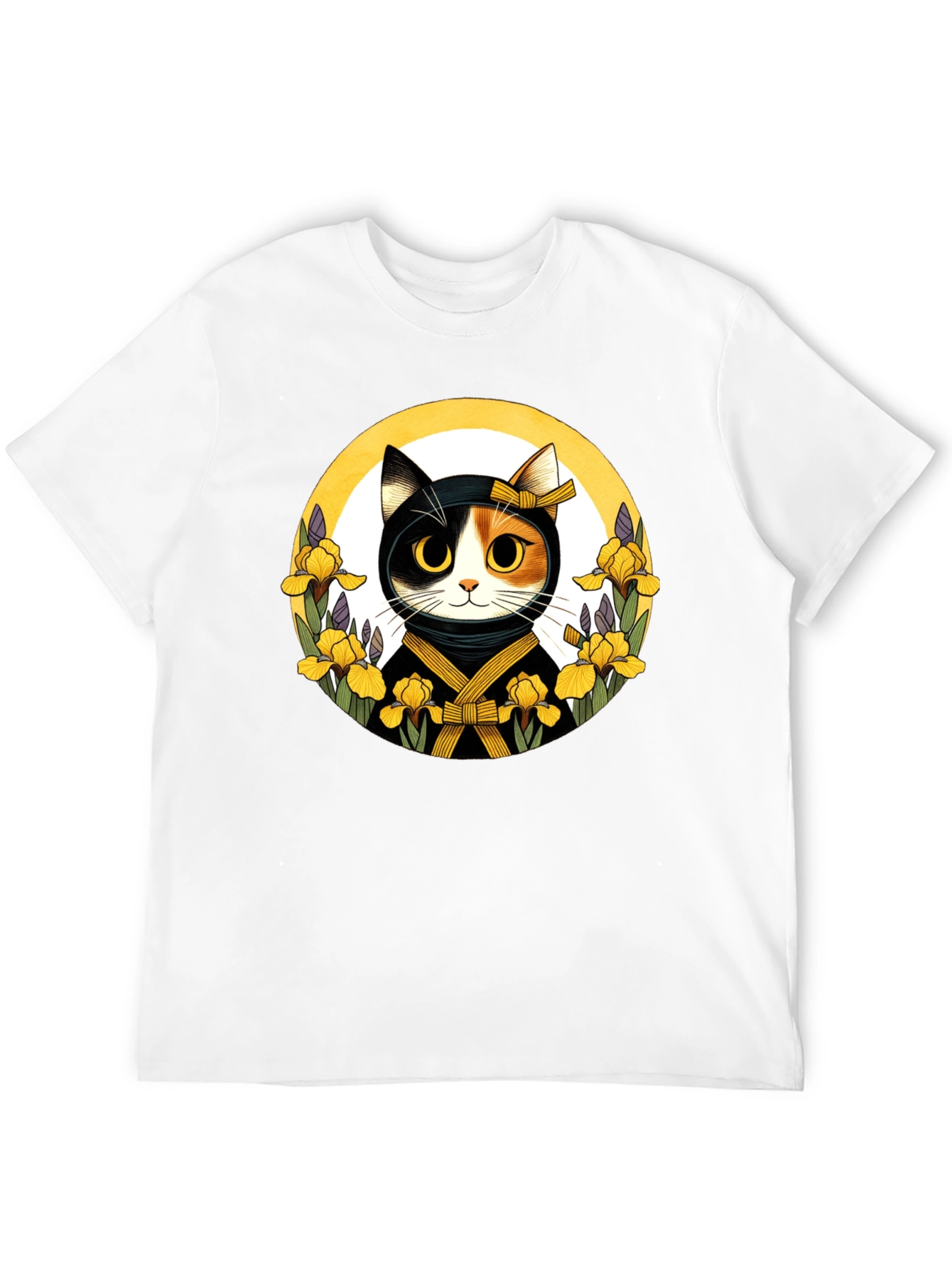 Ninja Cat Graphic Tee - Unisex Black T-Shirt