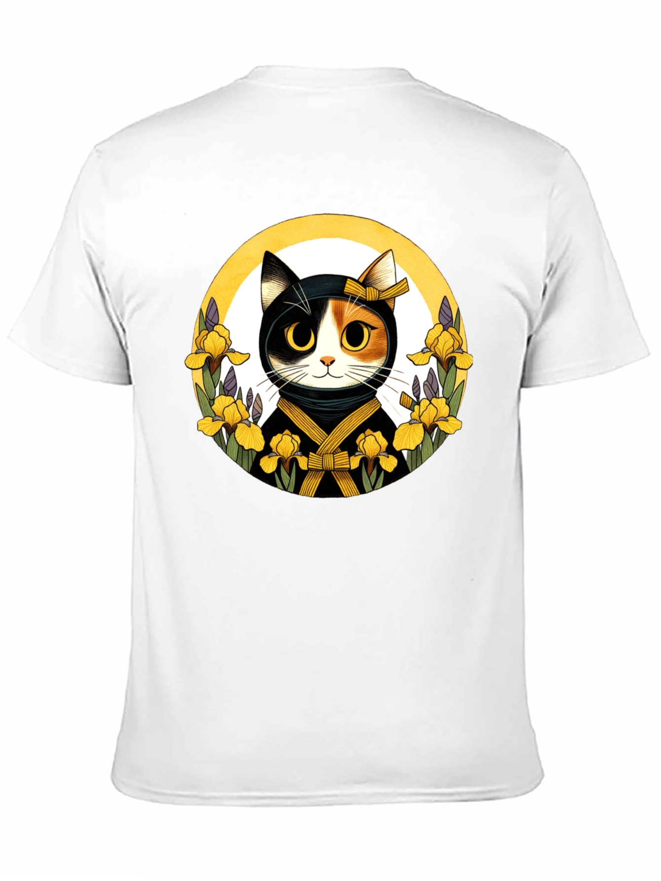 Ninja Cat Graphic Tee - Unisex Black T-Shirt