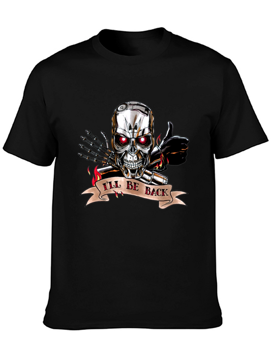 Ill Be Back Terminator Skull T-Shirt