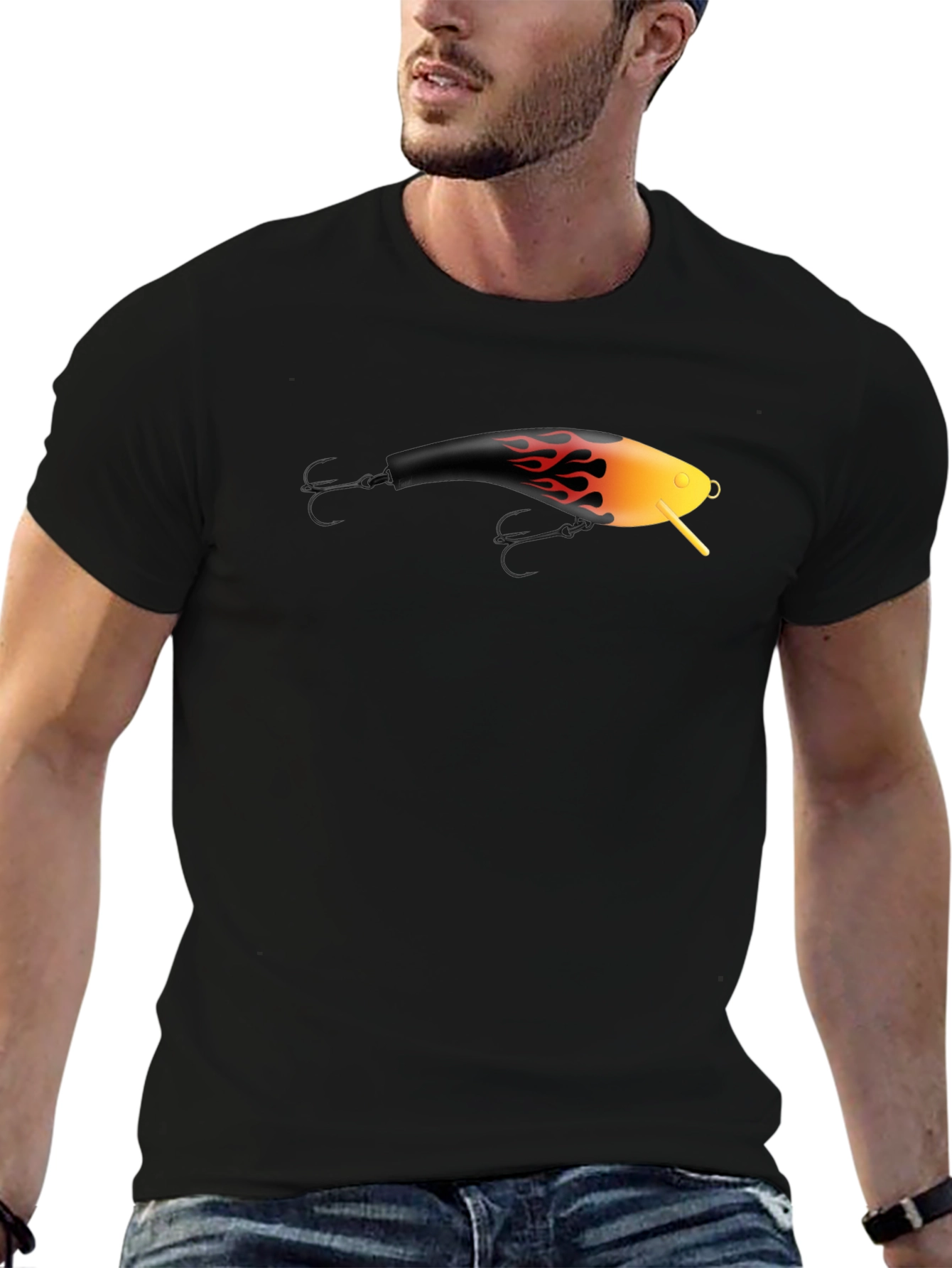 Fishing Lure Graphic Tee - Black T-Shirt
