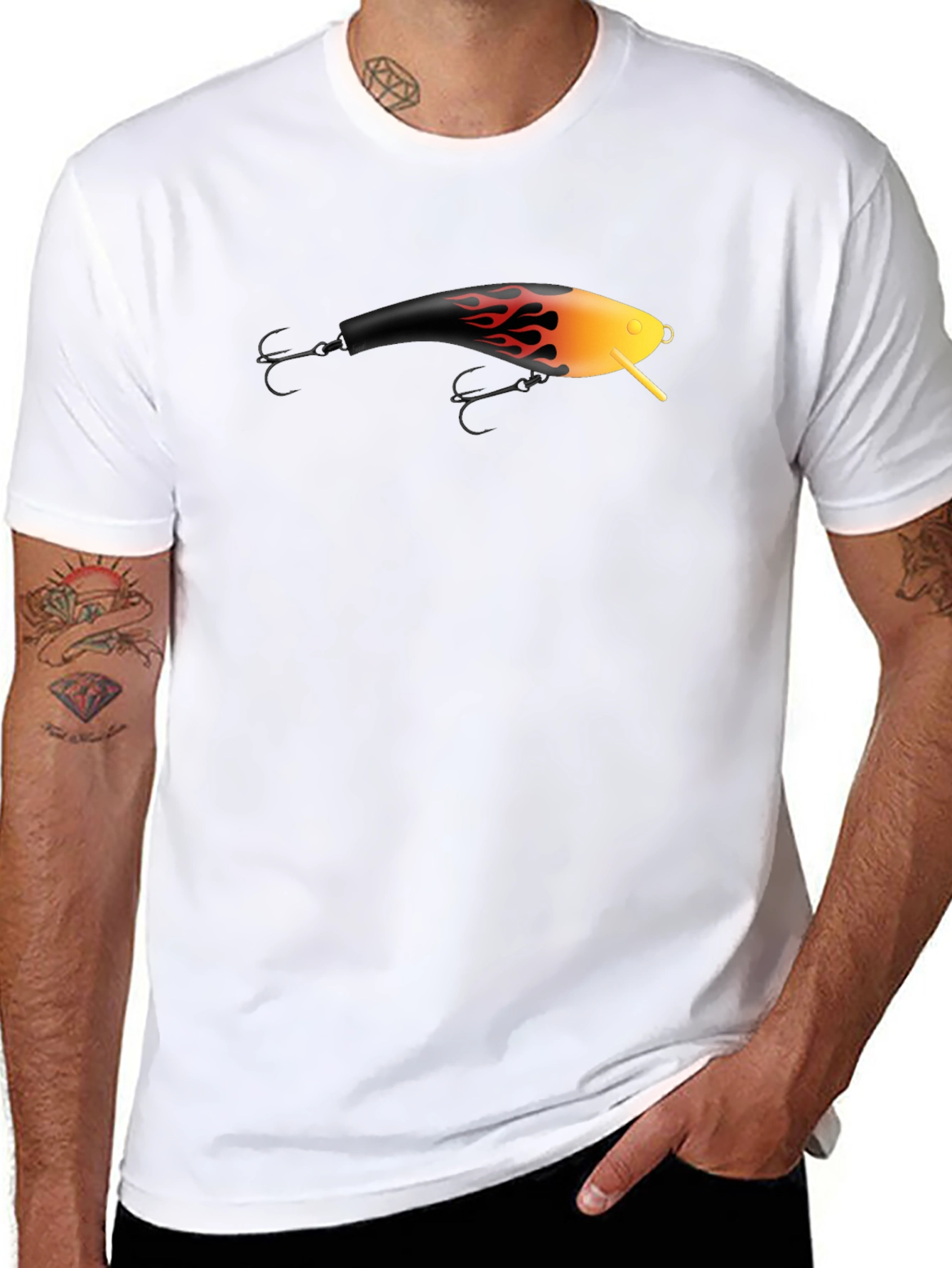 Fishing Lure Graphic Tee - Black T-Shirt
