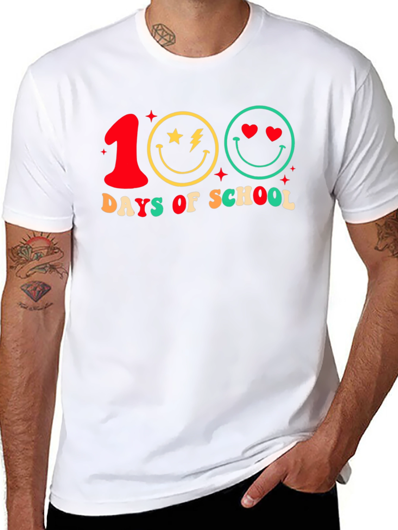 100 Days of School Smiley Face T-Shirt