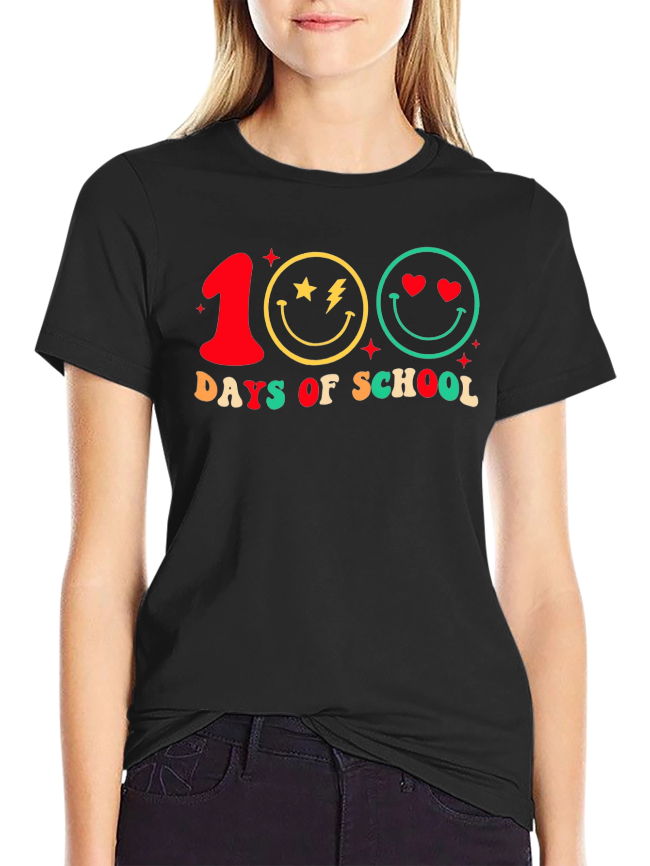 100 Days of School Smiley Face T-Shirt