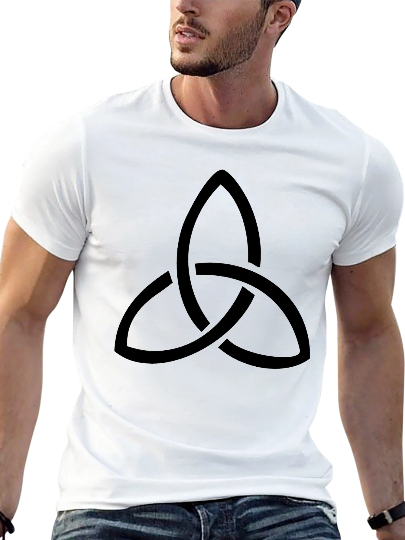Triquetra Knot Graphic Tee - Black Cotton Blend
