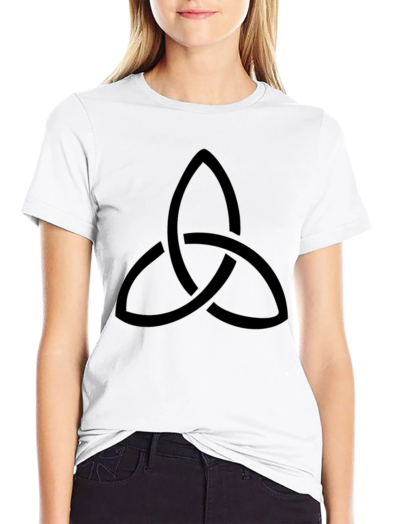Triquetra Knot Graphic Tee - Black Cotton Blend
