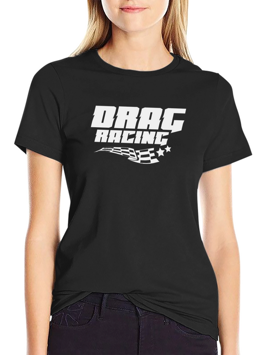 Drag Racing Tee - Black Graphic T-Shirt