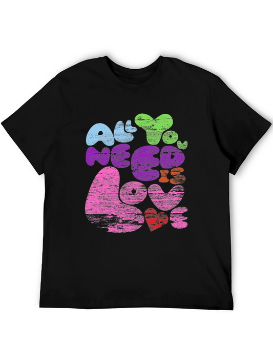 All You Need Is Love Graphic Tee - Retro Style
