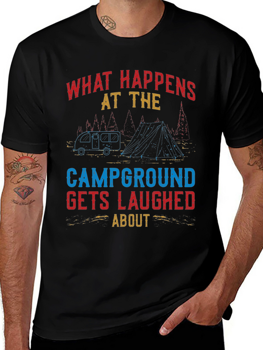 Campground Humor T-Shirt - What Happens... Graphic Tee