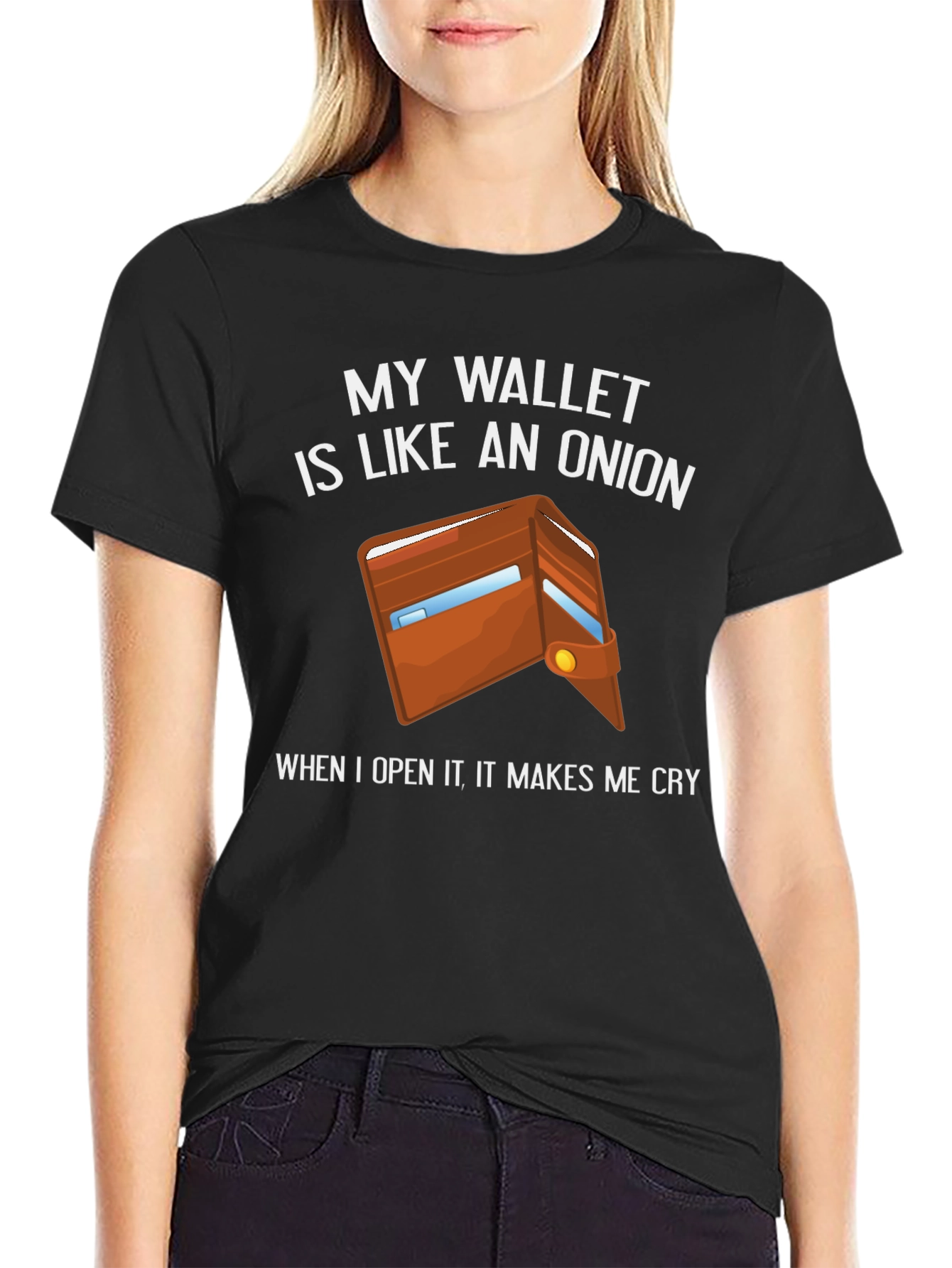 Funny Wallet Onion Graphic T-Shirt