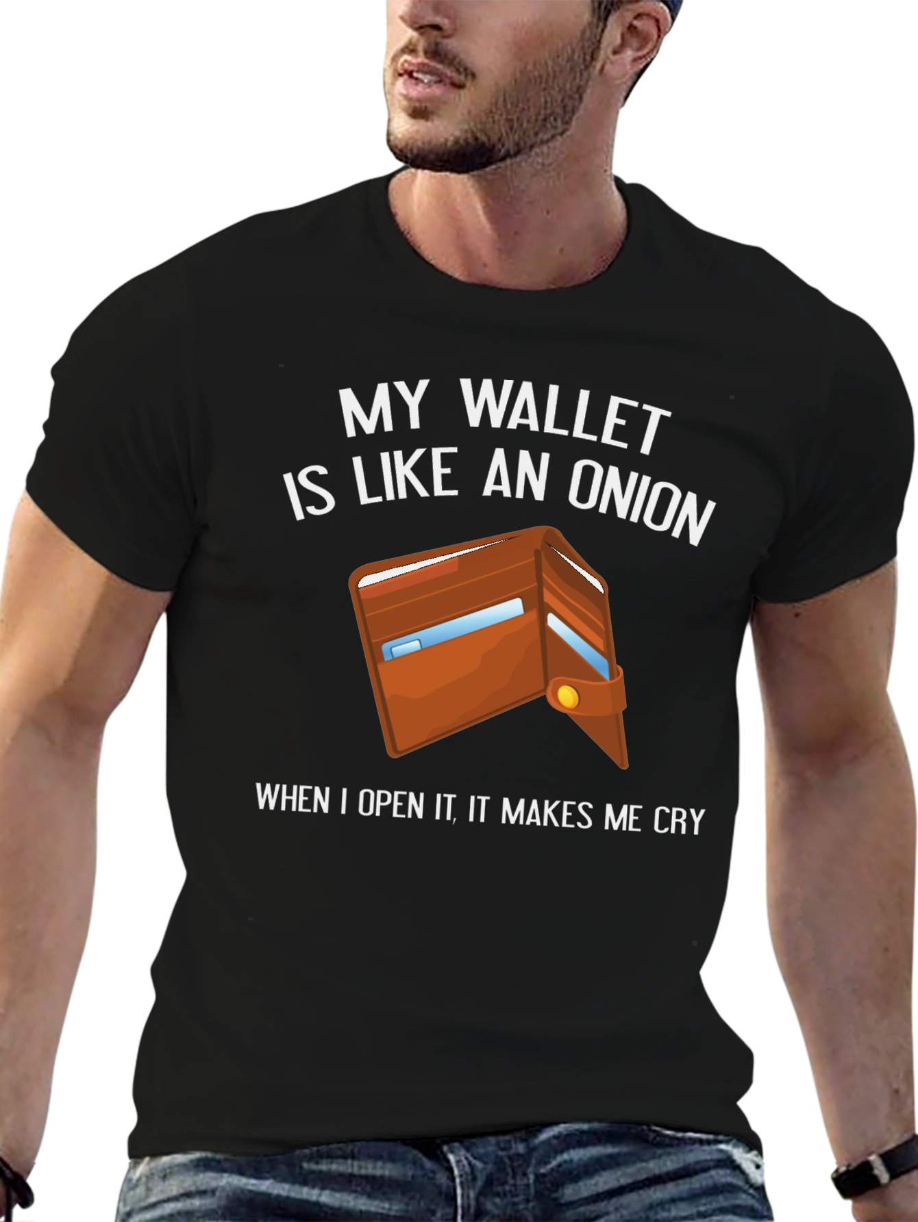 Funny Wallet Onion Graphic T-Shirt