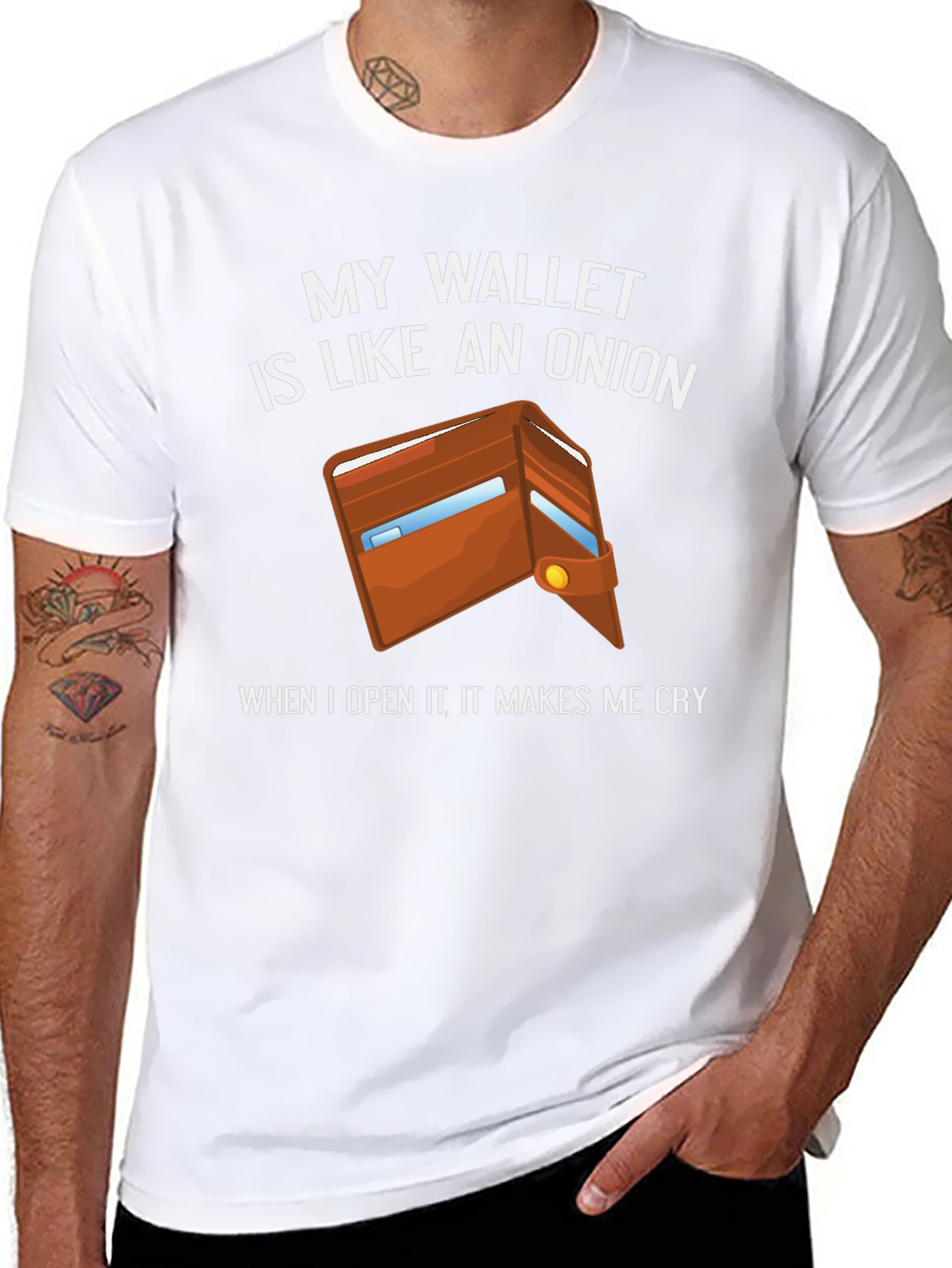 Funny Wallet Onion Graphic T-Shirt