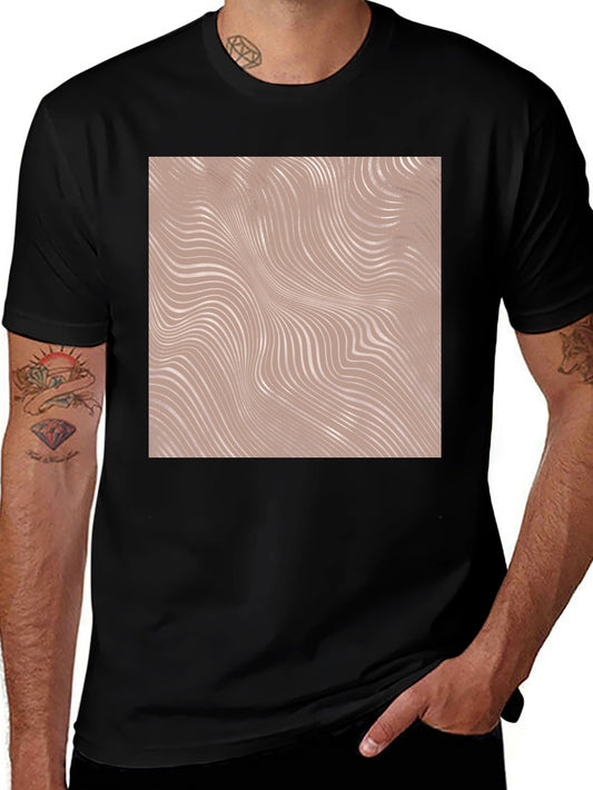 Abstract Wave Print T-Shirt - Modern Graphic Tee
