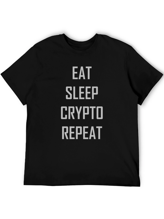 Eat Sleep Crypto Repeat Graphic T-Shirt