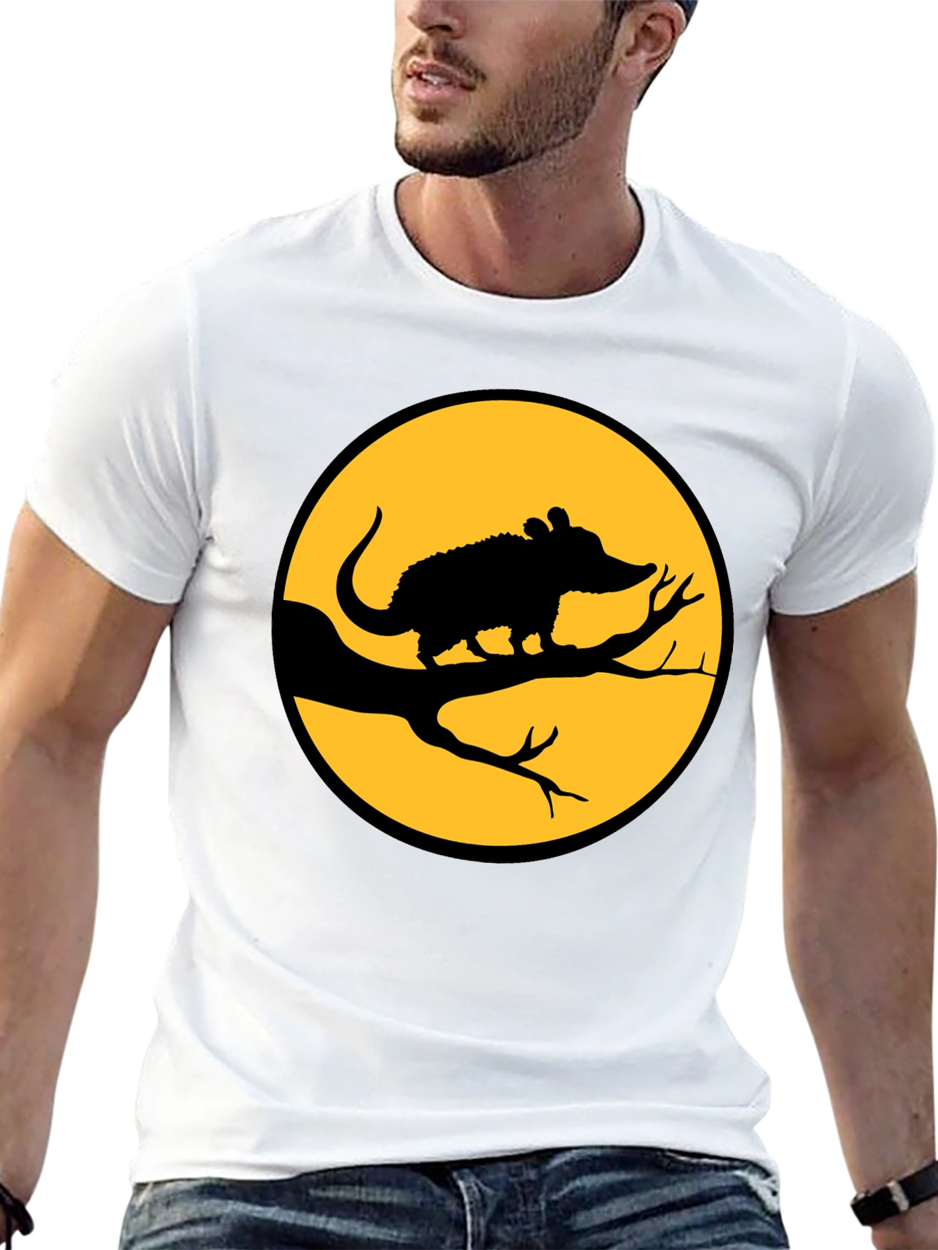 Opossum on Branch T-Shirt - Halloween Tee