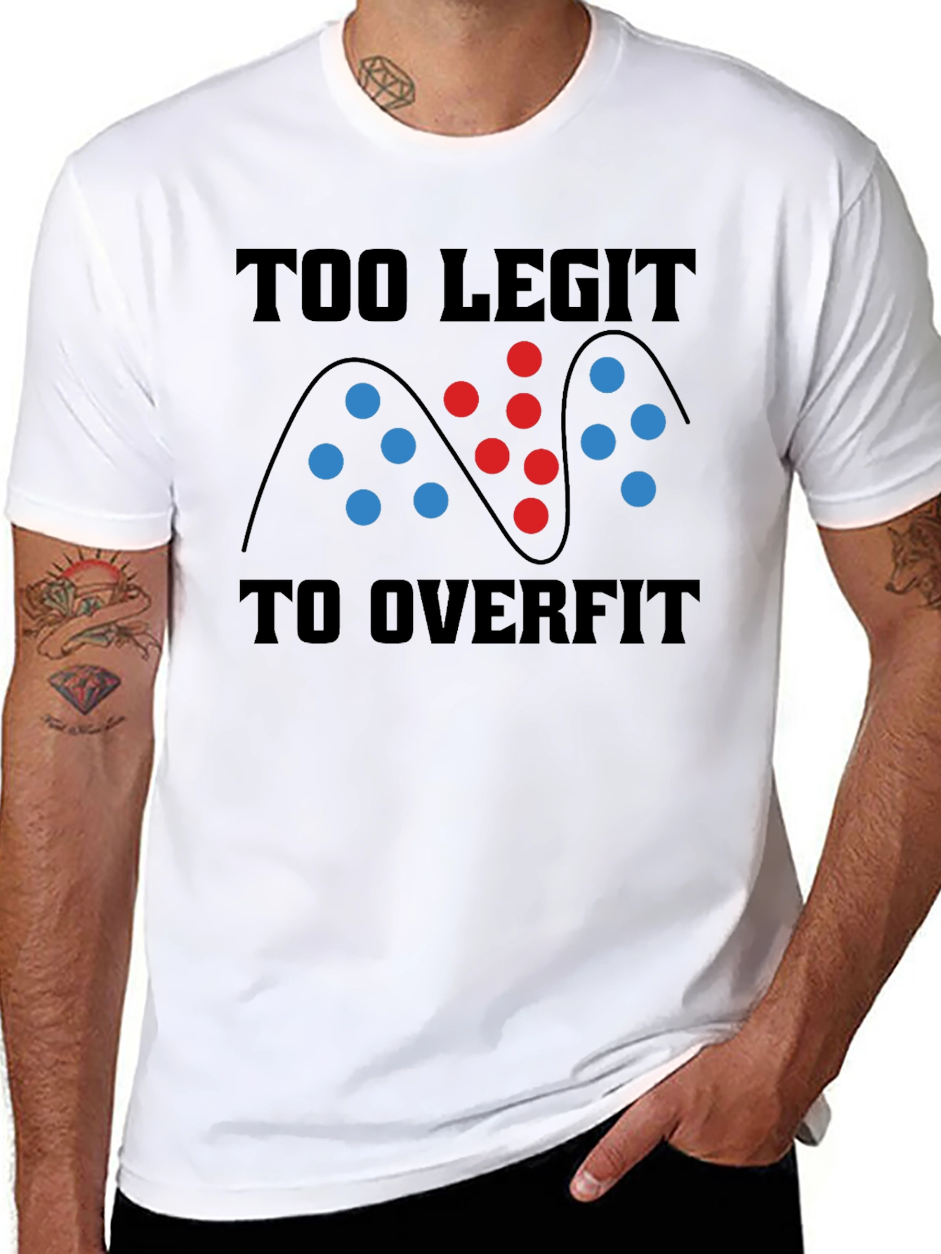 Too Legit to Overfit Black T-Shirt
