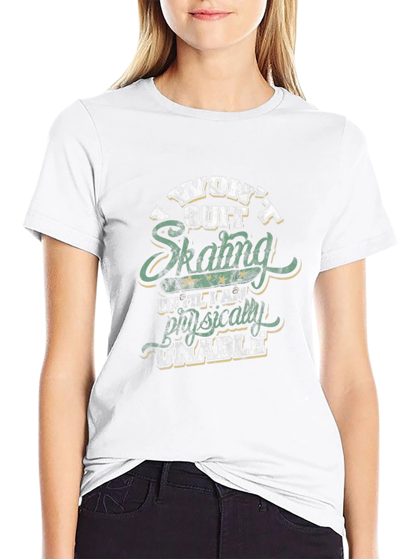 Skating Graphic T-Shirt: I Wont Quit