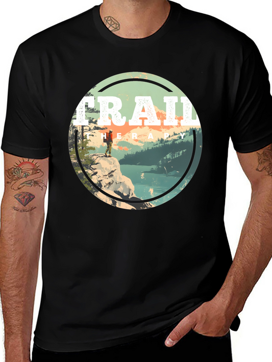Trail Therapy Graphic Tee - Adventure Awaits!