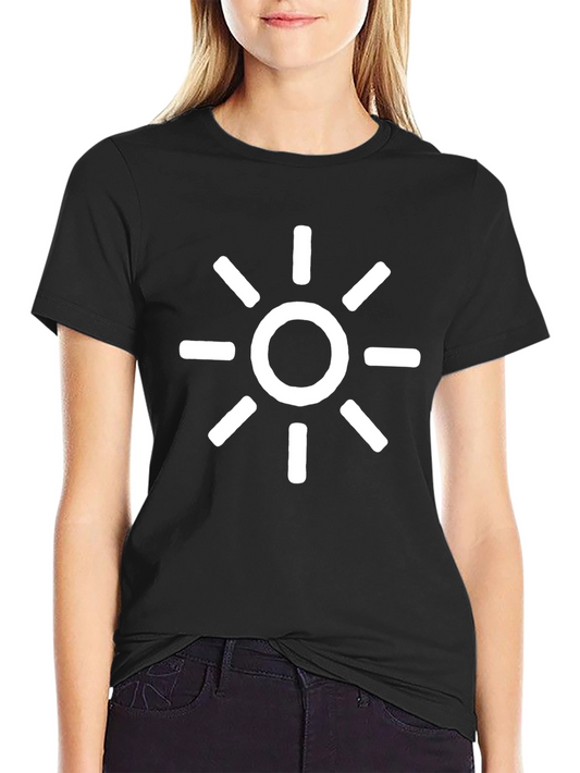 Black Sun Ray Graphic Tee - Casual Comfort
