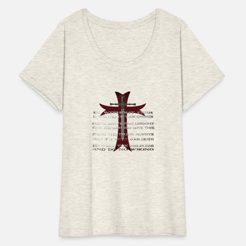 Templar Cross Distressed Sword Knight Without Fear