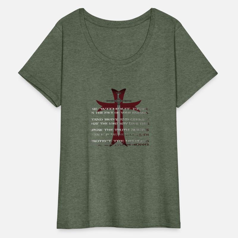 Templar Cross Distressed Sword Knight Without Fear