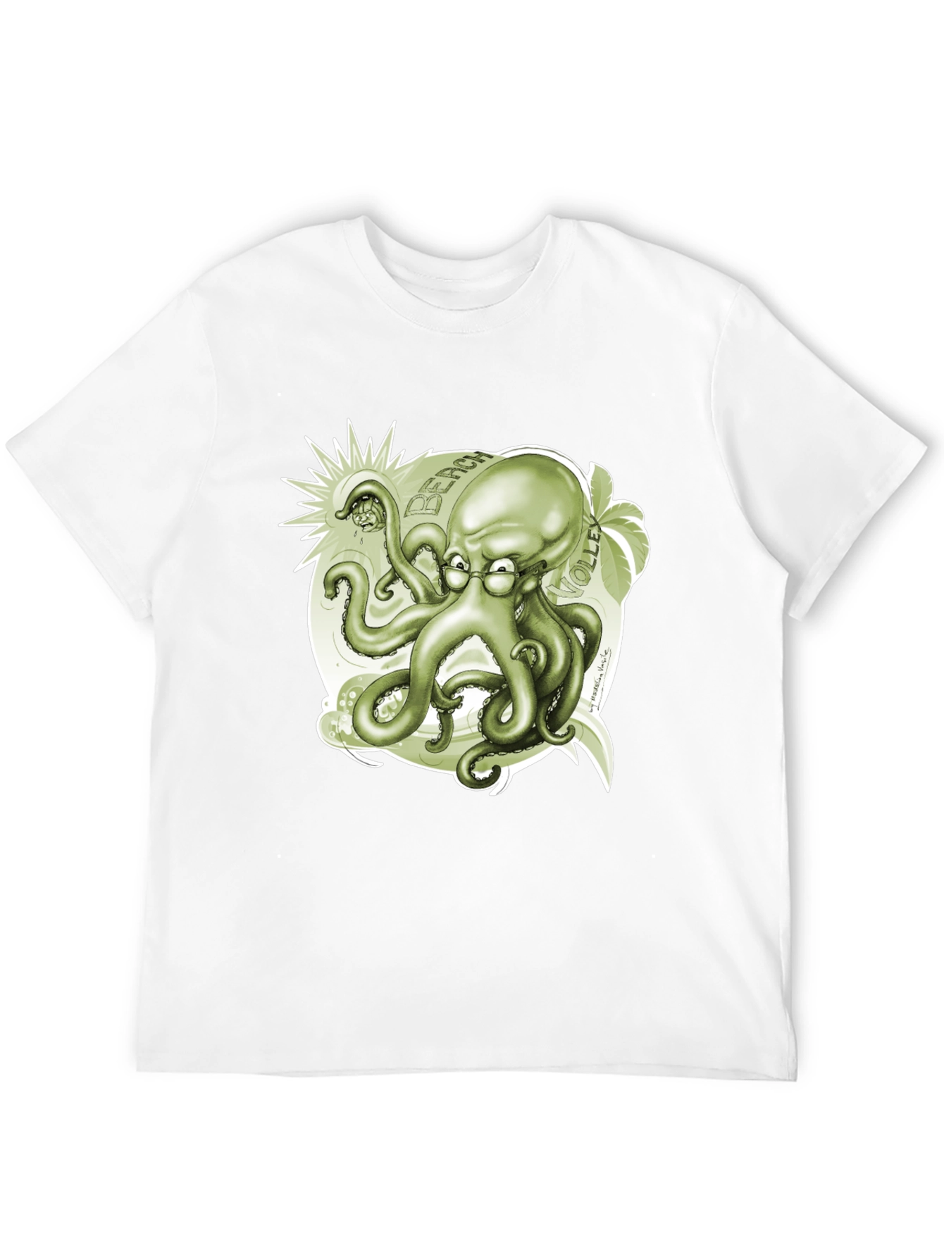 Octopus Beach Volleyball Graphic T-Shirt