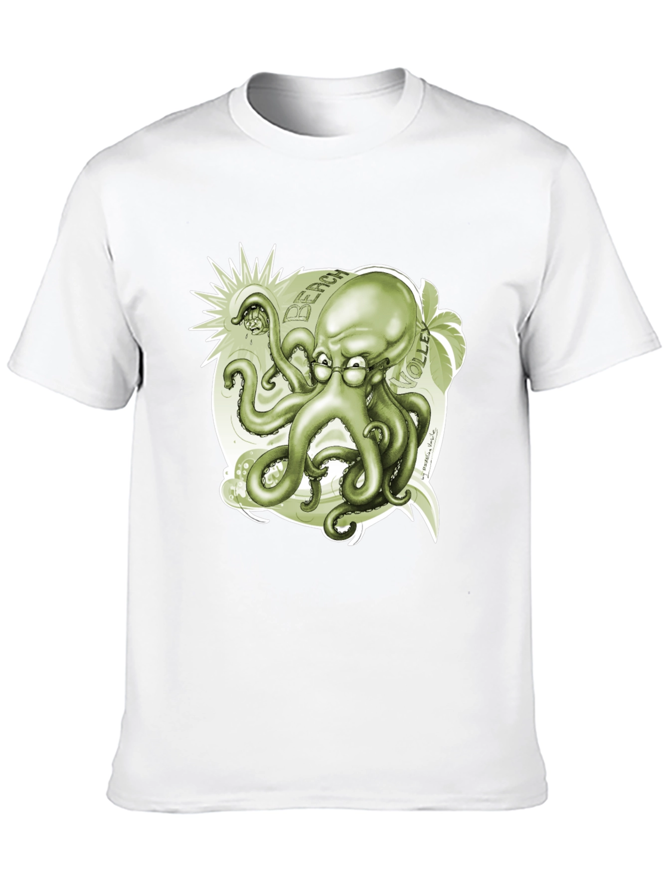 Octopus Beach Volleyball Graphic T-Shirt