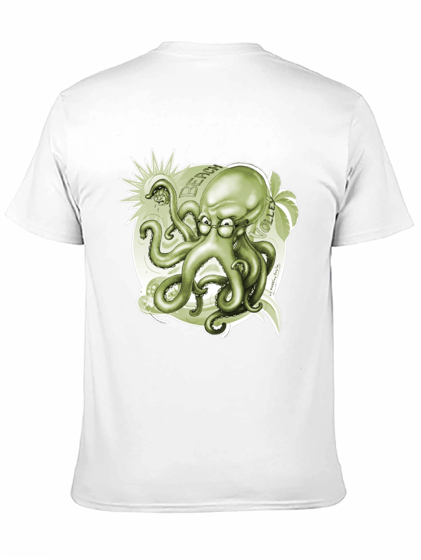Octopus Beach Volleyball Graphic T-Shirt