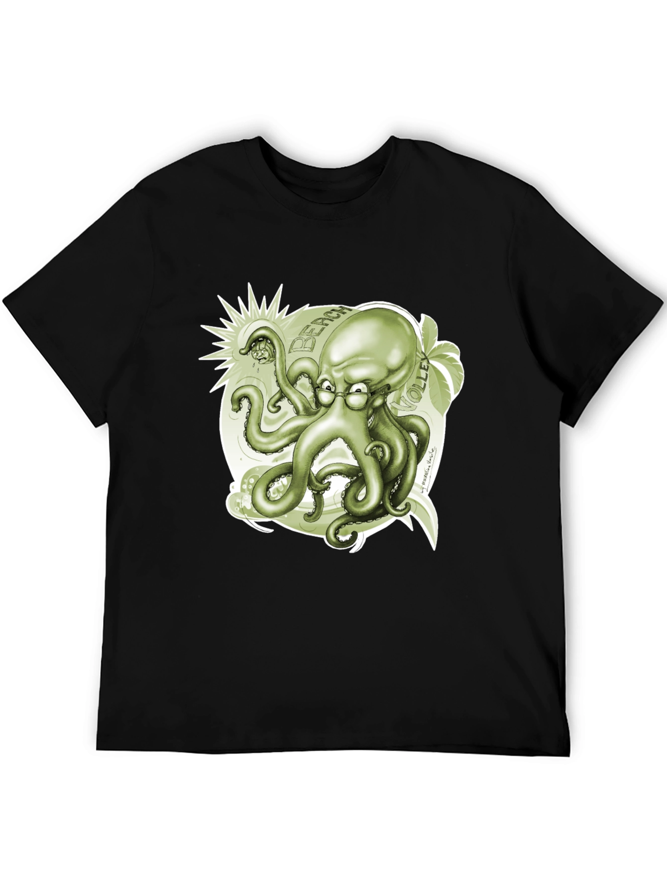 Octopus Beach Volleyball Graphic T-Shirt
