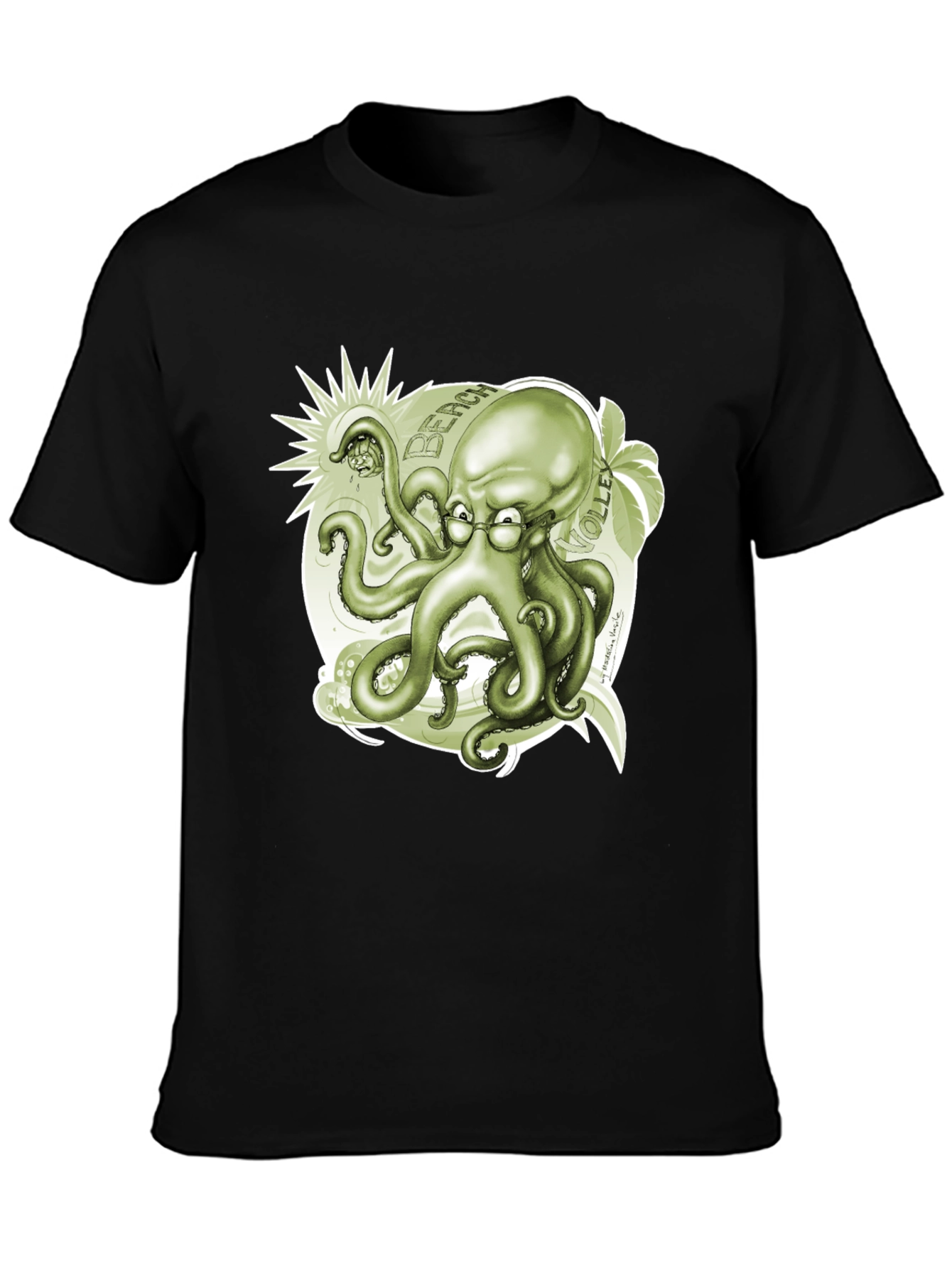 Octopus Beach Volleyball Graphic T-Shirt