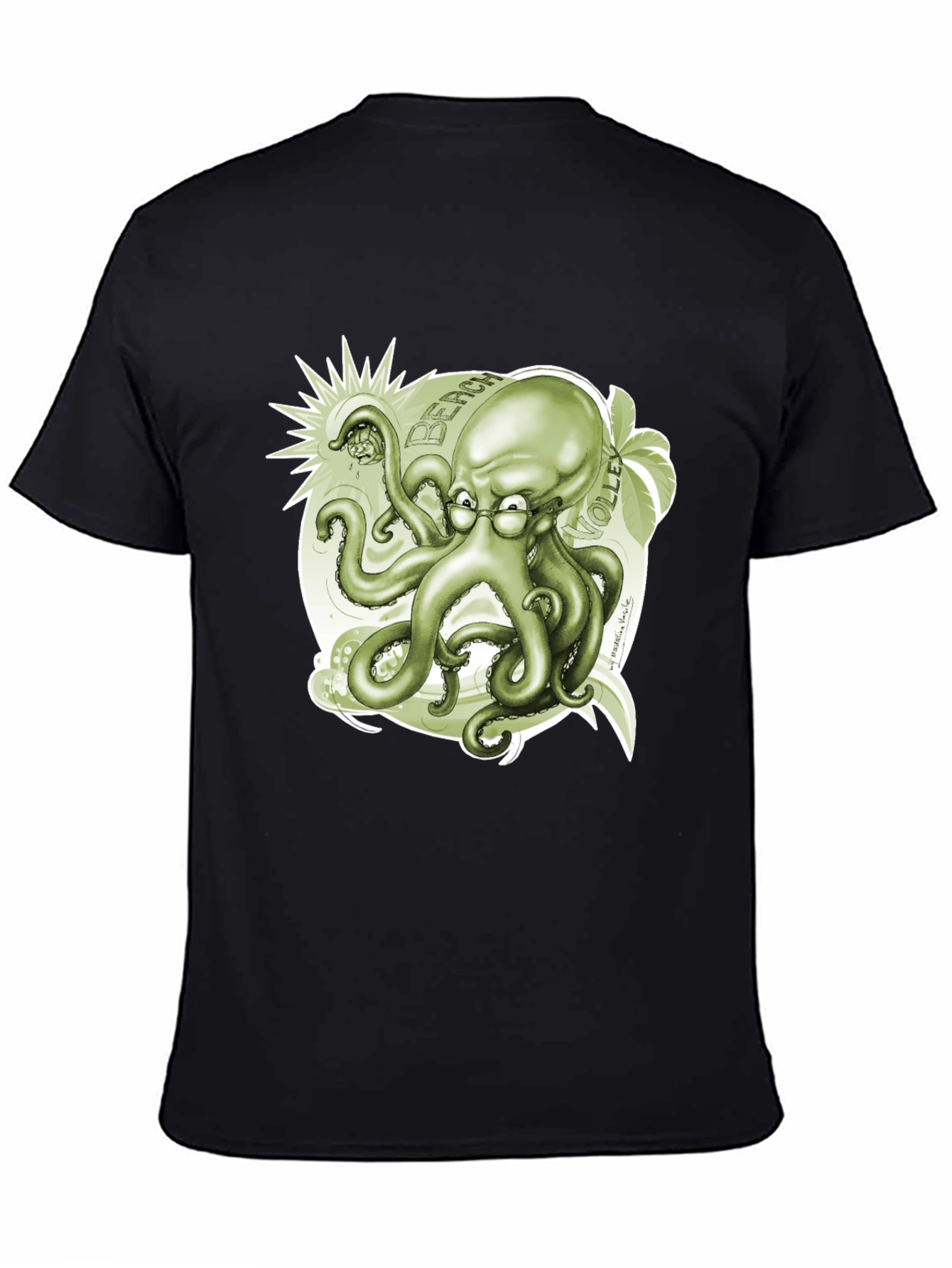 Octopus Beach Volleyball Graphic T-Shirt