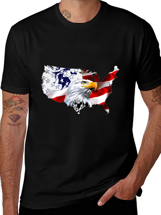 USA Flag Eagle Graphic T-Shirt