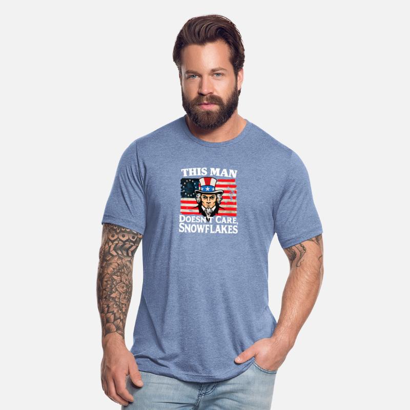 This Man Doesn't Care, Snowflakes Funny US Flag