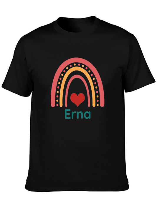 Erna Rainbow Heart Personalized T-Shirt