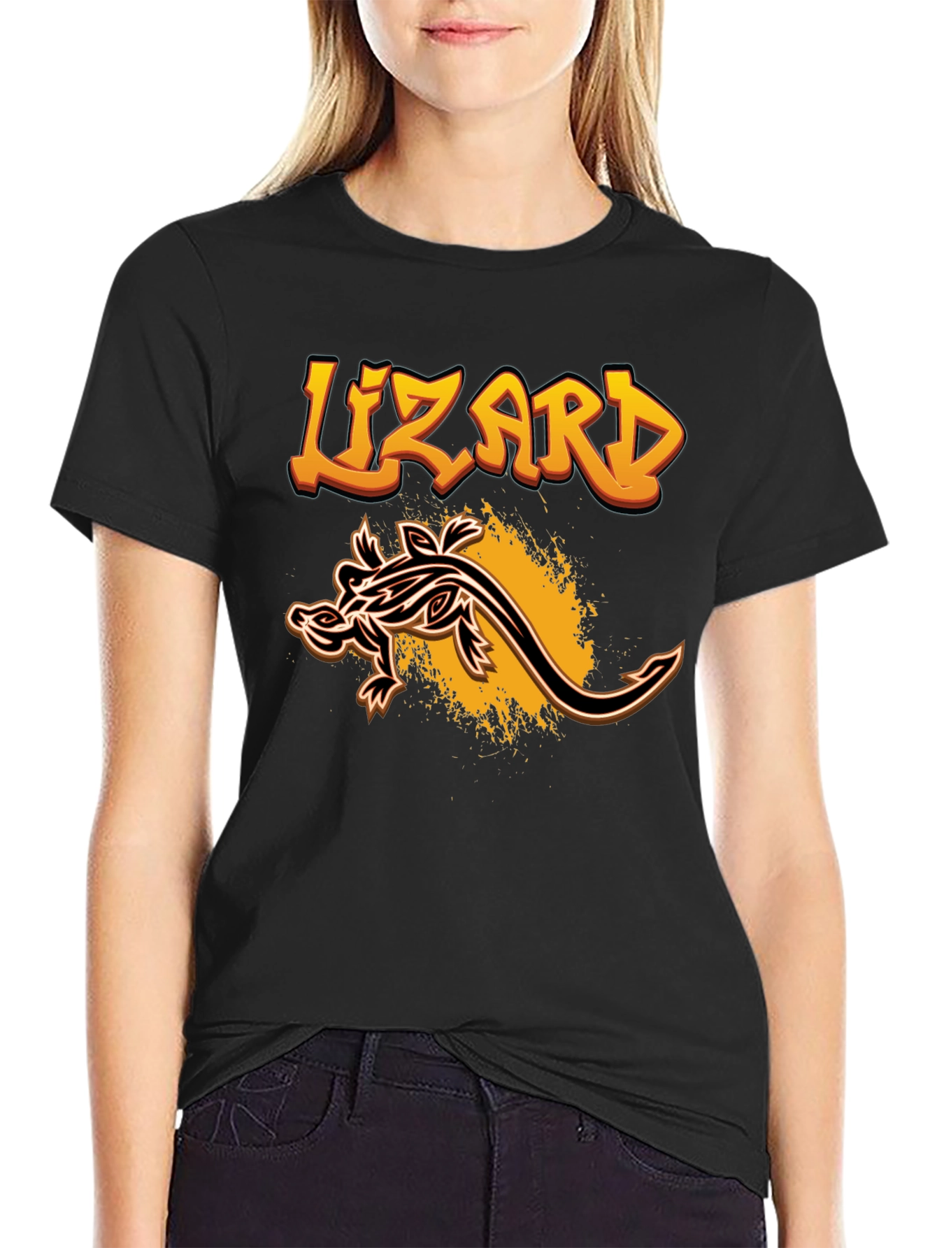 Lizard Graphic Tee - Mens Black T-Shirt