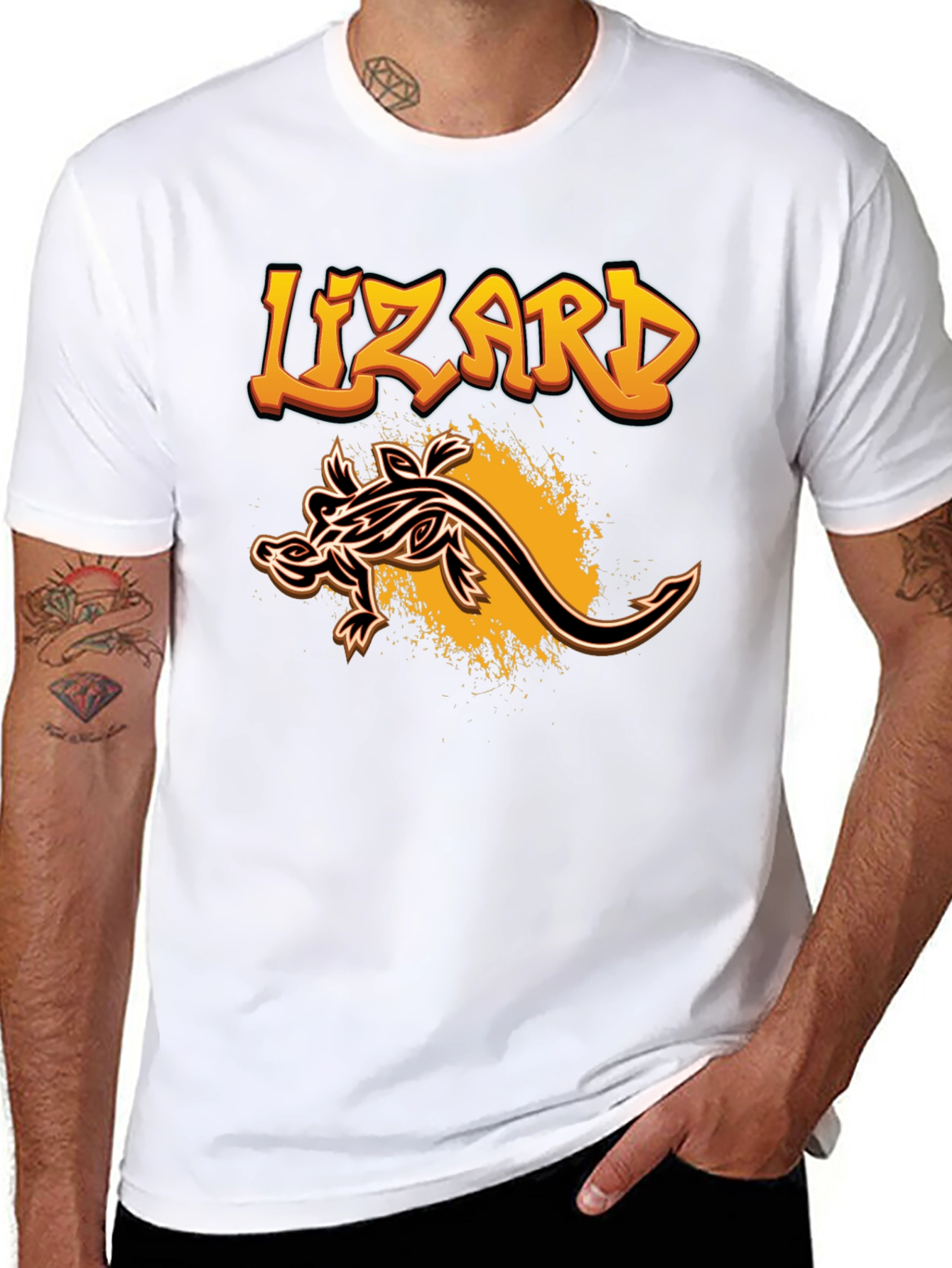 Lizard Graphic Tee - Mens Black T-Shirt