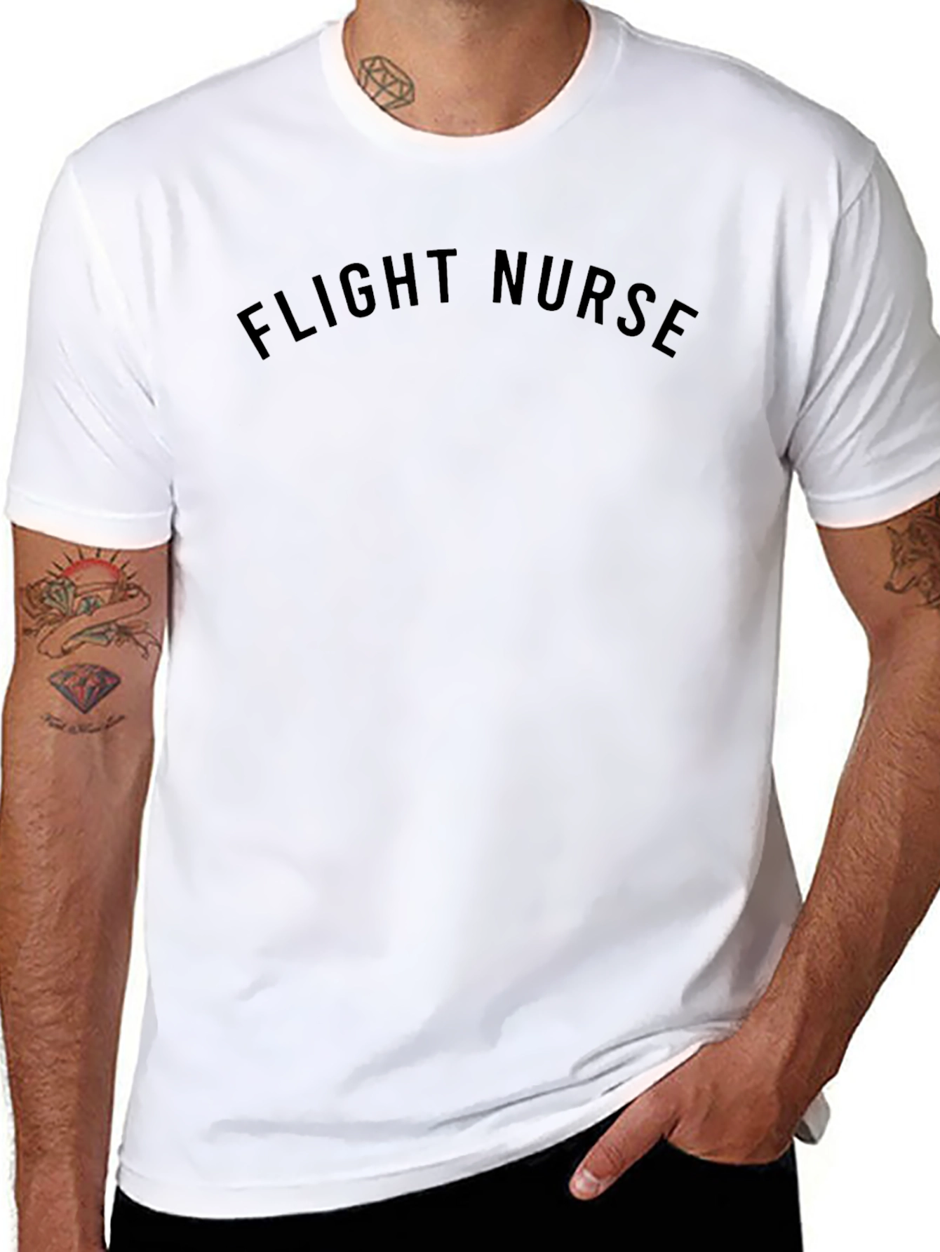 Flight Nurse Crew Neck T-Shirt - Soft Cotton Tee